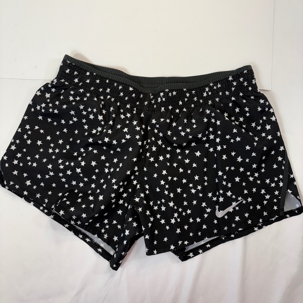 Nike Dri-FIT Women Star Print Running Shorts Black White DM7735-010 S